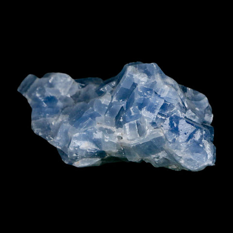 2.6" Natural Rough Ice Blue Calcite Crystal Mineral Specimen Nuevo Leon Mexico - Fossil Age Minerals