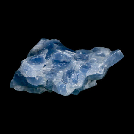 2.6" Natural Rough Ice Blue Calcite Crystal Mineral Specimen Nuevo Leon Mexico