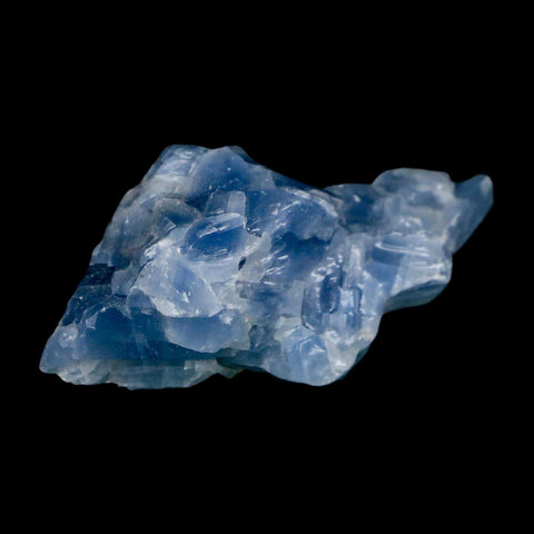 2.6" Natural Rough Ice Blue Calcite Crystal Mineral Specimen Nuevo Leon Mexico - Fossil Age Minerals