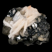 1.4" White Barite Blades, Cerussite Crystals, Galena Crystal Mineral Mabladen Morocco