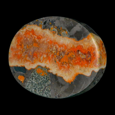 1.9" Bumblebee Jasper Natural Polished Mineral Palm Stone Java Indonesia