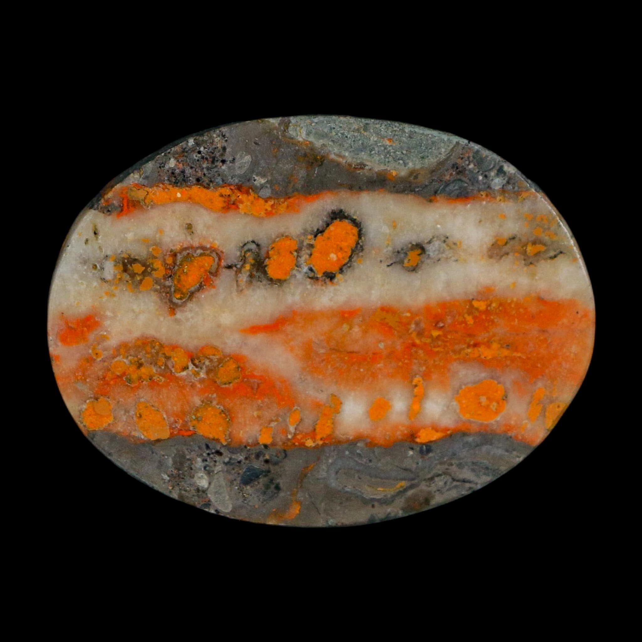 1.9" Bumblebee Jasper Natural Polished Mineral Palm Stone Java Indonesia - Fossil Age Minerals