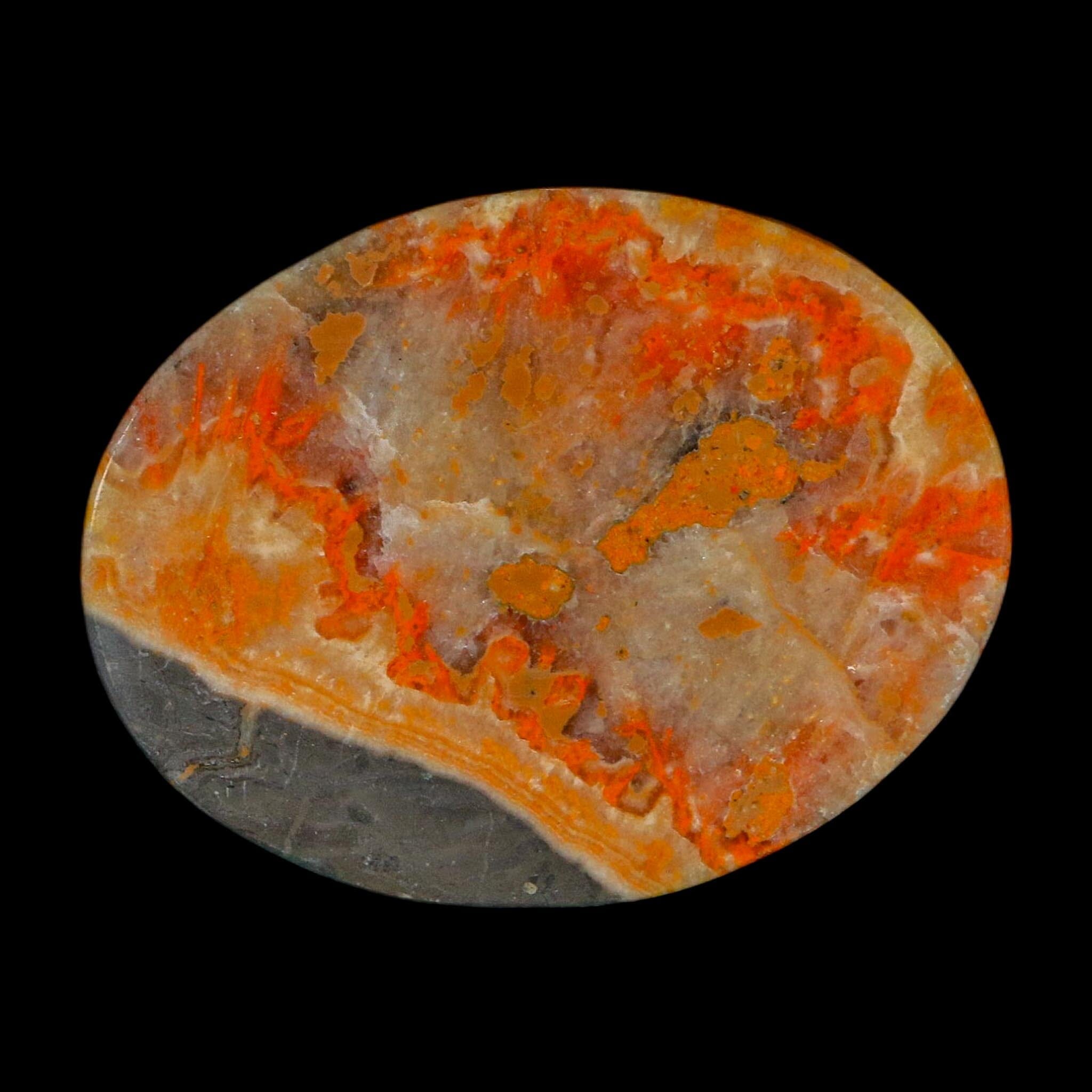 1.9" Bumblebee Jasper Natural Polished Mineral Palm Stone Java Indonesia - Fossil Age Minerals