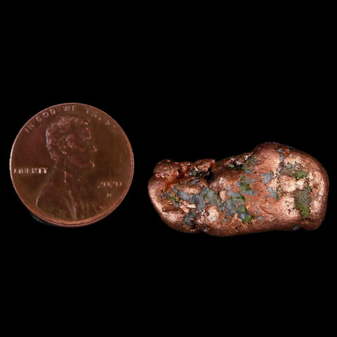 1.1" Solid Native Copper Polished Nugget Mineral Keweenaw Michigan - Fossil Age Minerals