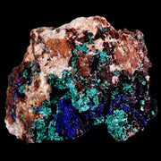 2.3" Azurite Crystals & Malachite On Barite Mineral Specimen Tiznit Morocco