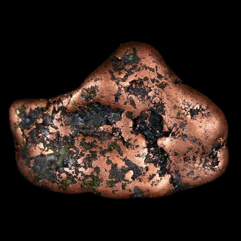 1" Solid Native Copper Polished Nugget Mineral Keweenaw Michigan - Fossil Age Minerals