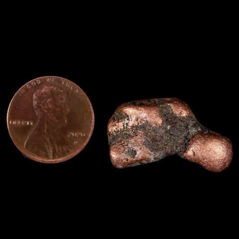 1.1" Solid Native Copper Polished Nugget Mineral Keweenaw Michigan - Fossil Age Minerals