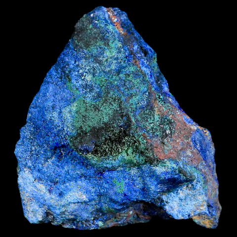 2.4" Azurite Crystals & Malachite On Barite Mineral Specimen Tiznit Morocco - Fossil Age Minerals