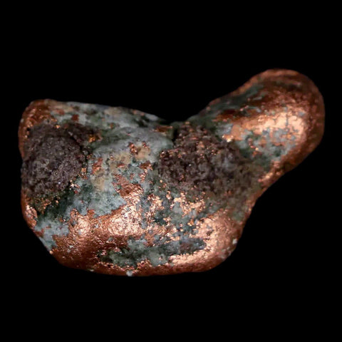 1.1" Solid Native Copper Polished Nugget Mineral Keweenaw Michigan - Fossil Age Minerals