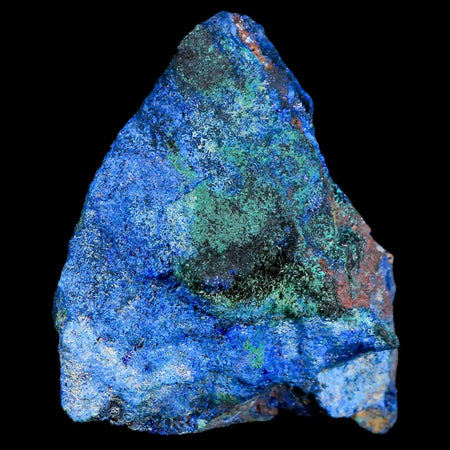 2.4" Azurite Crystals & Malachite On Barite Mineral Specimen Tiznit Morocco