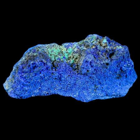 2.3" Azurite Crystals & Malachite On Barite Mineral Specimen Tiznit Morocco