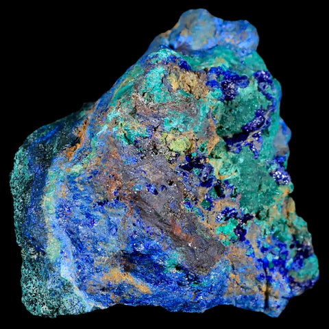 2.1" Azurite Crystals & Malachite On Barite Mineral Specimen Tiznit Morocco - Fossil Age Minerals
