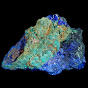 2.1" Azurite Crystals & Malachite On Barite Mineral Specimen Tiznit Morocco