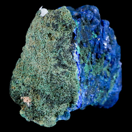 1.9" Azurite Crystals & Malachite On Barite Mineral Specimen Tiznit Morocco
