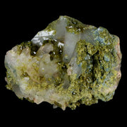 2.4" Rough Green Epidote Crystals On Quartz Cluster Mineral Specimen Imilchil, Morocco