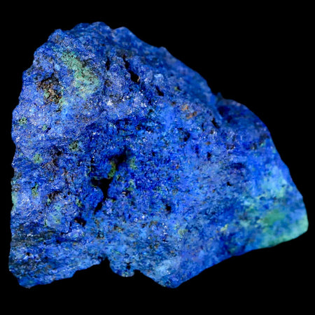 2.2" Azurite Crystals & Malachite On Barite Mineral Specimen Tiznit Morocco