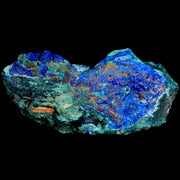 4.2" Azurite Crystals & Malachite On Barite Mineral Specimen Tiznit Morocco