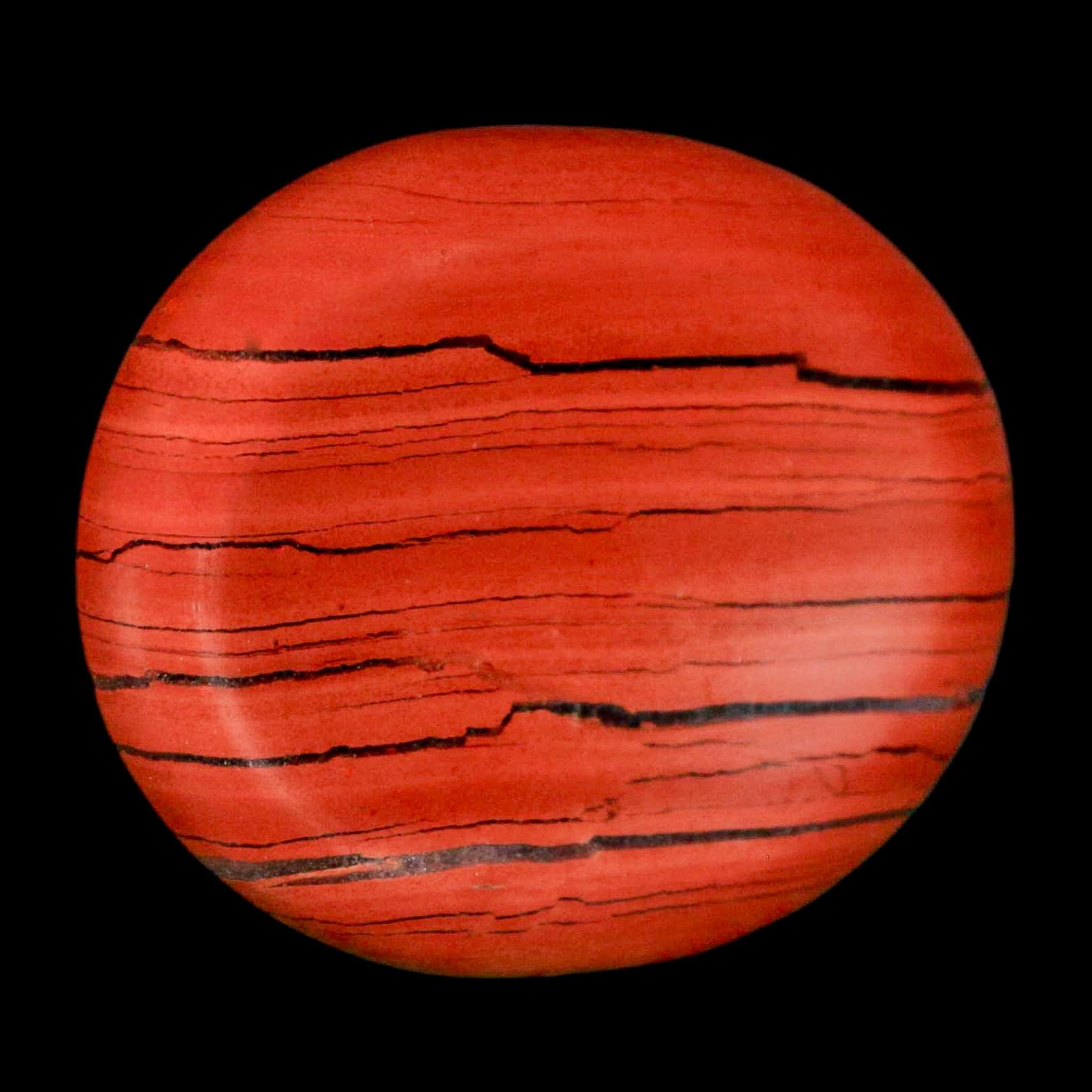 2" Polished Natural Brecciated Jasper Stone Worry Palm Stone Minas Gerais Brazil - Fossil Age Minerals