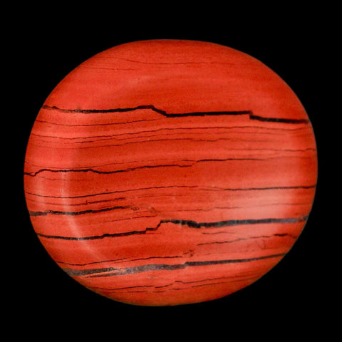 2" Polished Natural Brecciated Jasper Stone Worry Palm Stone Minas Gerais Brazil