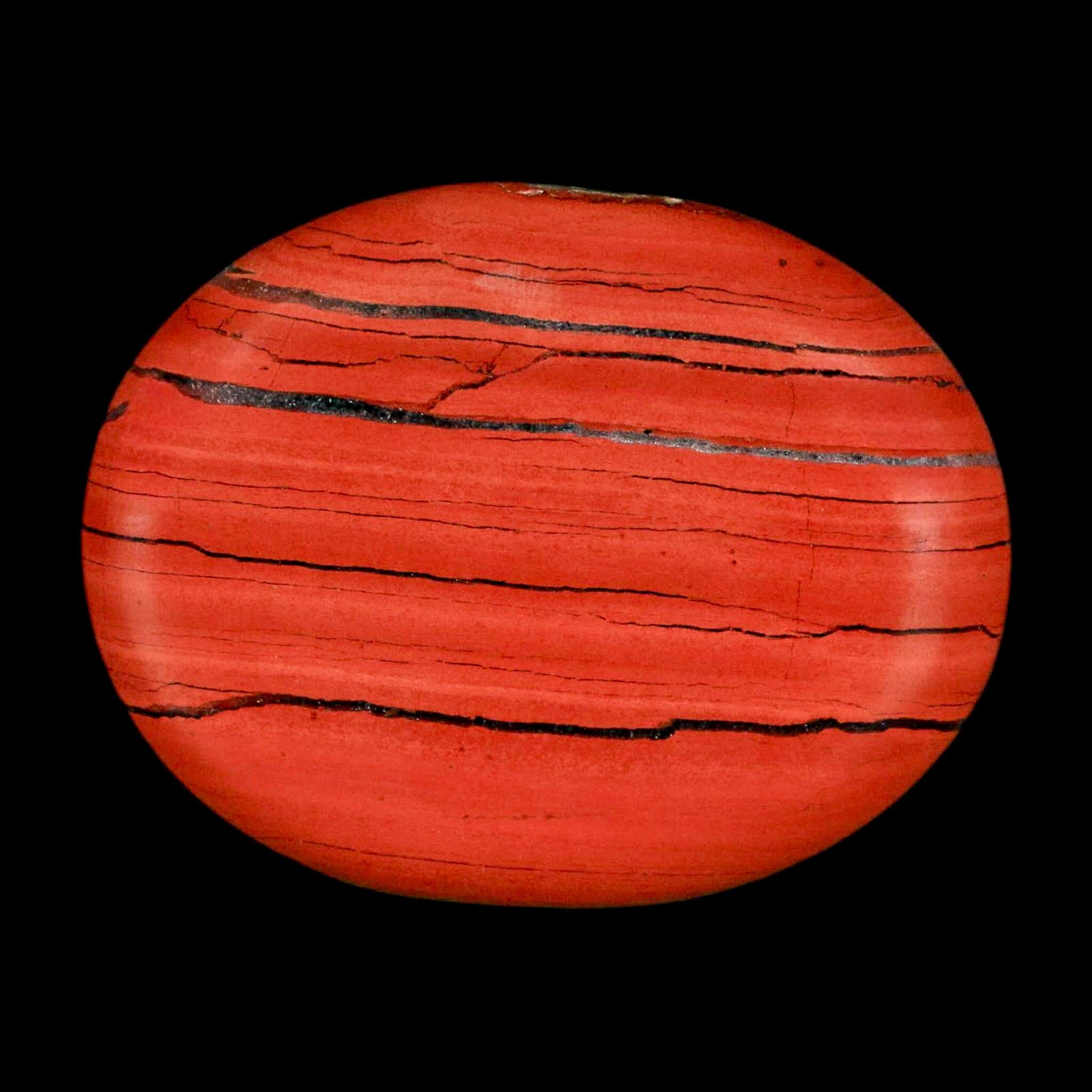2" Polished Natural Brecciated Jasper Stone Worry Palm Stone Minas Gerais Brazil - Fossil Age Minerals