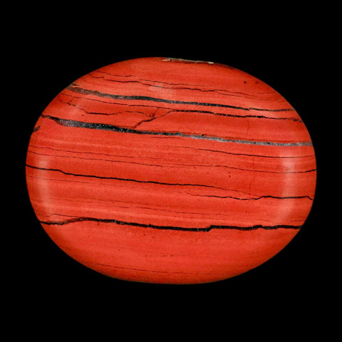 2" Polished Natural Brecciated Jasper Stone Worry Palm Stone Minas Gerais Brazil