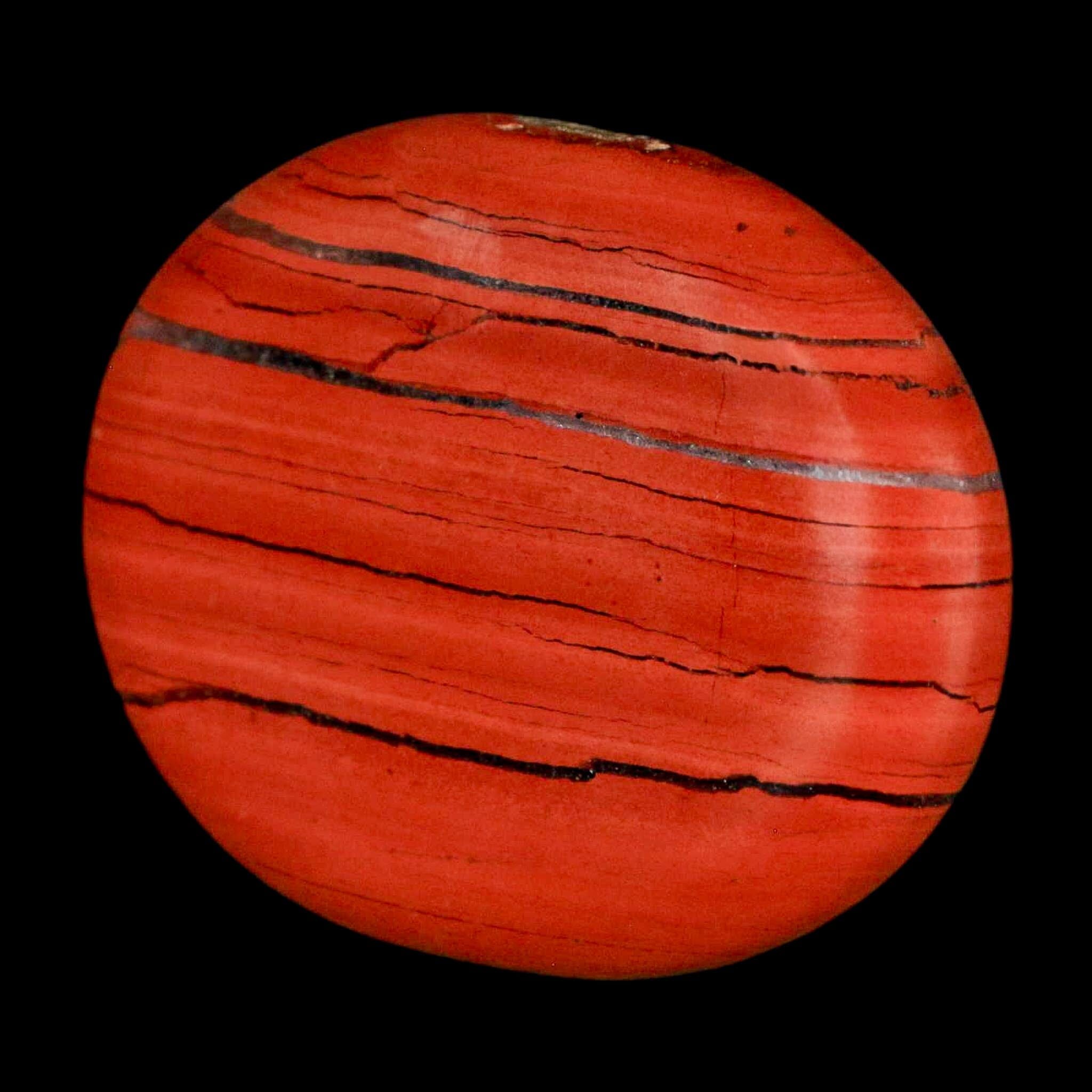 2" Polished Natural Brecciated Jasper Stone Worry Palm Stone Minas Gerais Brazil - Fossil Age Minerals