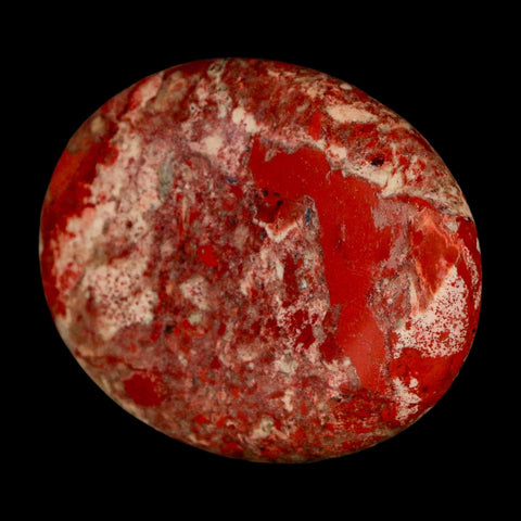 2" Polished Natural Brecciated Jasper Stone Worry Palm Stone Minas Gerais Brazil