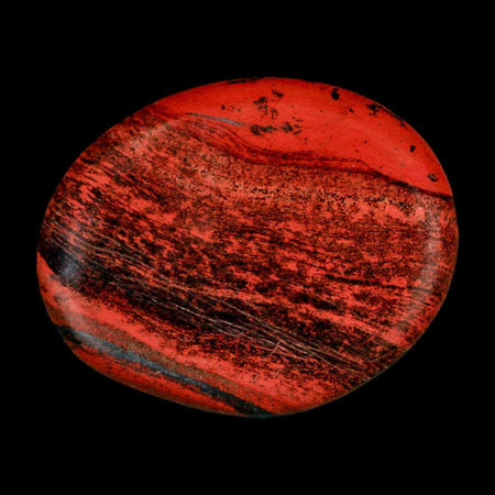 2" Polished Natural Brecciated Jasper Stone Worry Palm Stone Minas Gerais Brazil