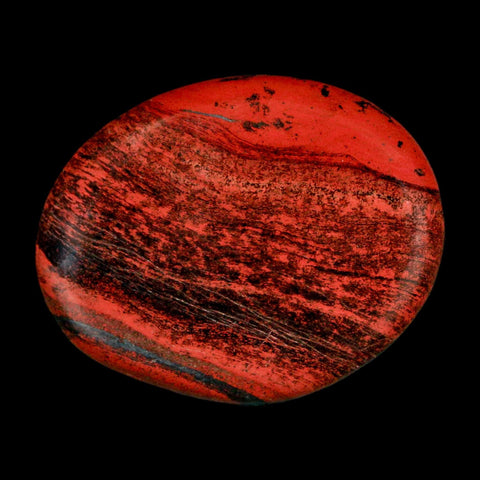2" Polished Natural Brecciated Jasper Stone Worry Palm Stone Minas Gerais Brazil - Fossil Age Minerals