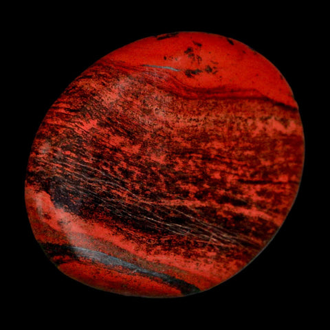 2" Polished Natural Brecciated Jasper Stone Worry Palm Stone Minas Gerais Brazil - Fossil Age Minerals