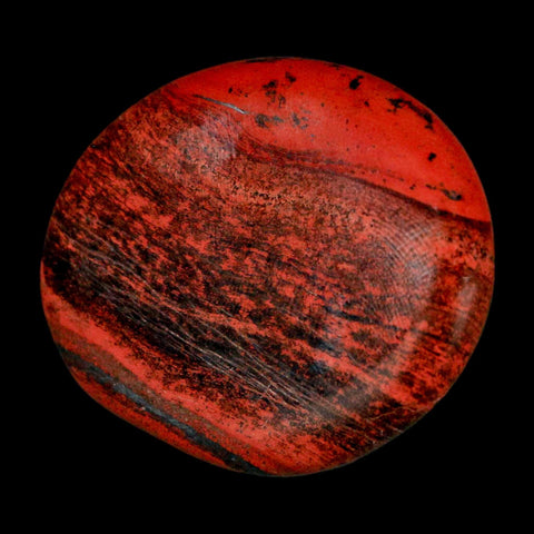 2" Polished Natural Brecciated Jasper Stone Worry Palm Stone Minas Gerais Brazil - Fossil Age Minerals