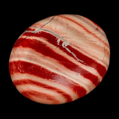 2" Polished Natural Brecciated Jasper Stone Worry Palm Stone Minas Gerais Brazil