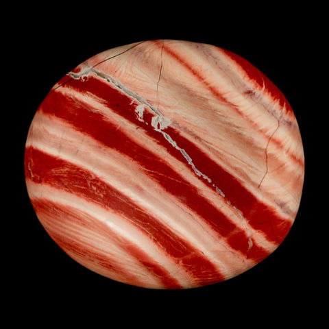 2" Polished Natural Brecciated Jasper Stone Worry Palm Stone Minas Gerais Brazil