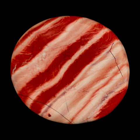 2" Polished Natural Brecciated Jasper Stone Worry Palm Stone Minas Gerais Brazil