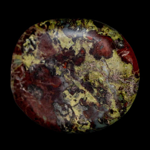 1.9" Polished Natural Dragon Blood Jasper Stone Worry Palm Stone Australia