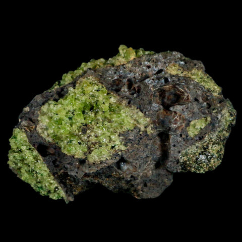 XL 4.3" Natural Emerald Peridot Crystal Minerals On Volcanic Rock Gila, Arizona - Fossil Age Minerals
