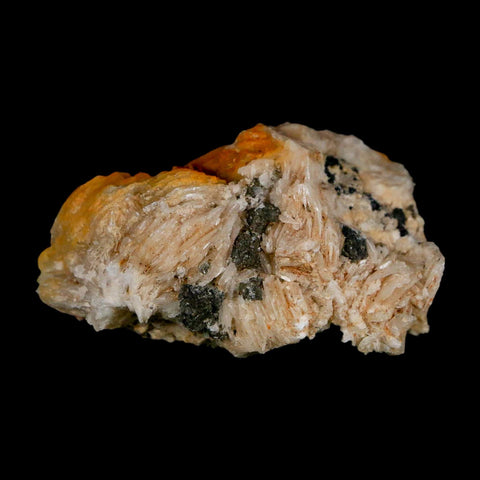 2" Sparkly Orange Barite Blades, Galena Crystal Minerals Mabladen Morocco - Fossil Age Minerals