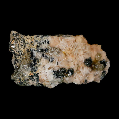 3.3" Sparkly White Barite Blades, Cerussite Crystals, Galena Crystal Mineral Morocco - Fossil Age Minerals
