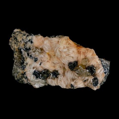 3.3" Sparkly White Barite Blades, Cerussite Crystals, Galena Crystal Mineral Morocco - Fossil Age Minerals