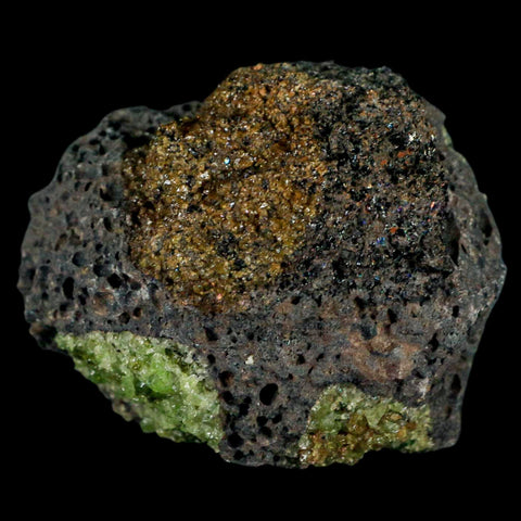 XL 3.3" Natural Emerald Peridot Crystal Minerals On Volcanic Rock Gila, Arizona - Fossil Age Minerals