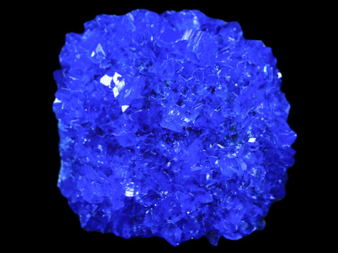 2" Electric Blue Chalcanthite Mineral Crystal Specimen Location Poland Sokolowski - Fossil Age Minerals