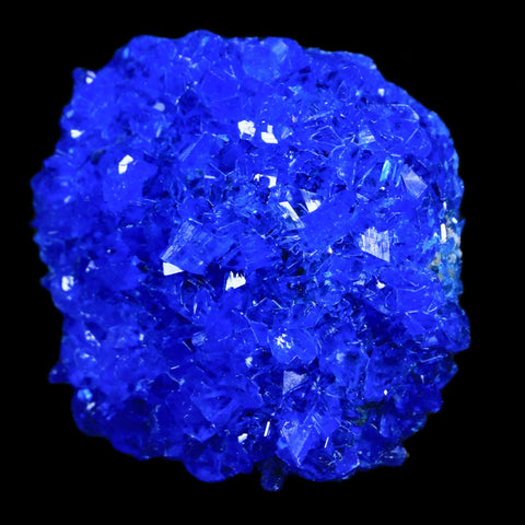 2" Electric Blue Chalcanthite Mineral Crystal Specimen Location Poland Sokolowski - Fossil Age Minerals