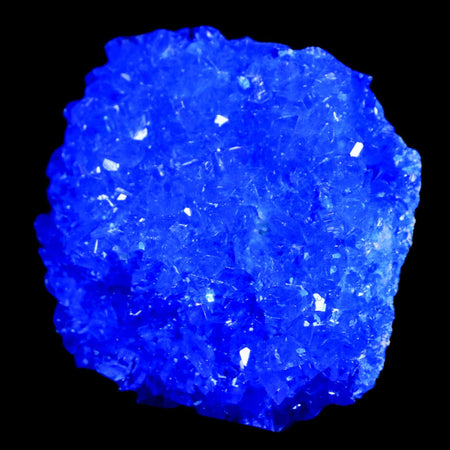 1.9" Electric Blue Chalcanthite Mineral Crystal Specimen Location Poland Sokolowski