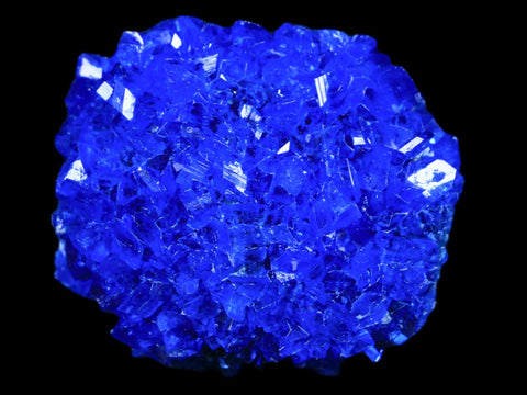 1.8" Electric Blue Chalcanthite Mineral Crystal Specimen Location Poland Sokolowski - Fossil Age Minerals