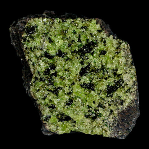 2.3" Emerald Peridot Crystals, Chrome Diopside And Spinel On Volcanic Rock Gila, AZ - Fossil Age Minerals