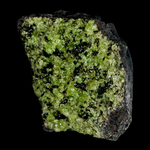 2.3" Emerald Peridot Crystals, Chrome Diopside And Spinel On Volcanic Rock Gila, AZ - Fossil Age Minerals
