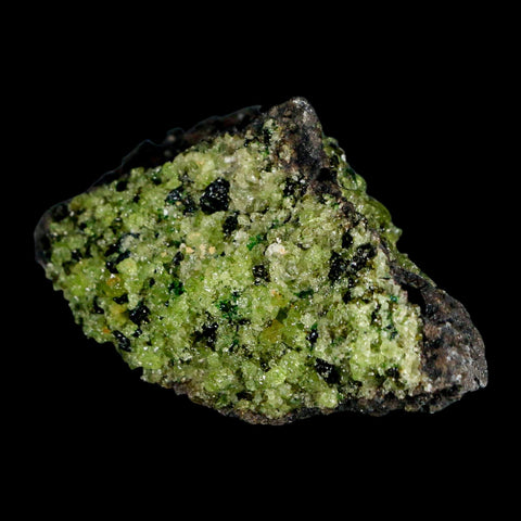 3.2" Emerald Peridot Crystals, Chrome Diopside And Spinel On Volcanic Rock Gila, AZ - Fossil Age Minerals