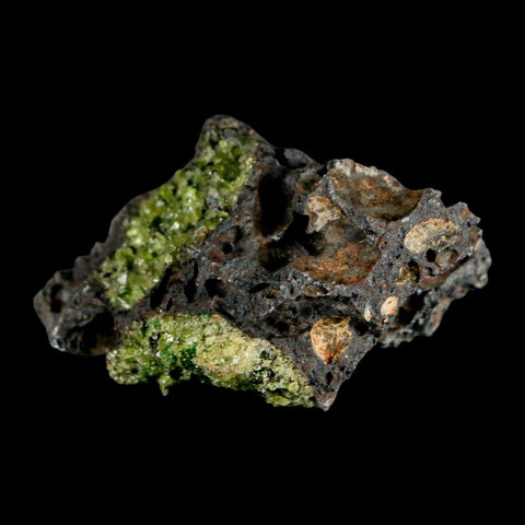 3.2" Emerald Peridot Crystals, Chrome Diopside And Spinel On Volcanic Rock Gila, AZ - Fossil Age Minerals