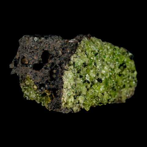 3.2" Emerald Peridot Crystals, Chrome Diopside And Spinel On Volcanic Rock Gila, AZ - Fossil Age Minerals