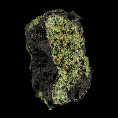 2.6" Emerald Peridot Crystals, Chrome Diopside And Spinel On Volcanic Rock Gila, AZ - Fossil Age Minerals